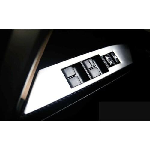 Stainless Car Interior Door Window Switch Panel cover trims Styling Sticker Fit For TOYOTA RAV4 2013 2014 2015