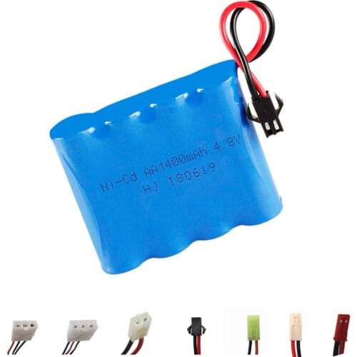 4.8v 1400mah NICD Battery For Rc toys Cars Boats Guns Ni-CD 4.8v Rechargeable Battery 4* AA Battery Pack 1Pcs For RC boats