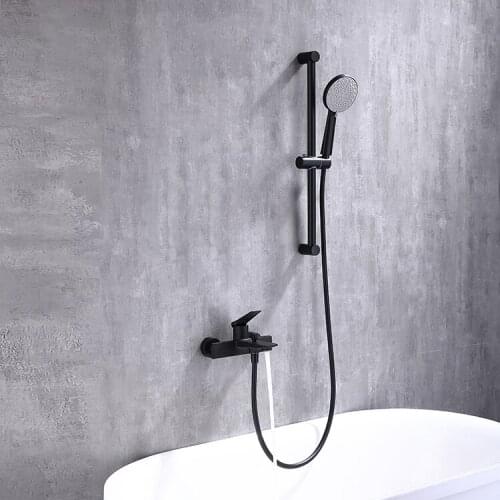 Top Quality Brass Bathroom shower mixer faucet complete set 2 Function Bathtub shower faucet with slide bar 4 inch shower head