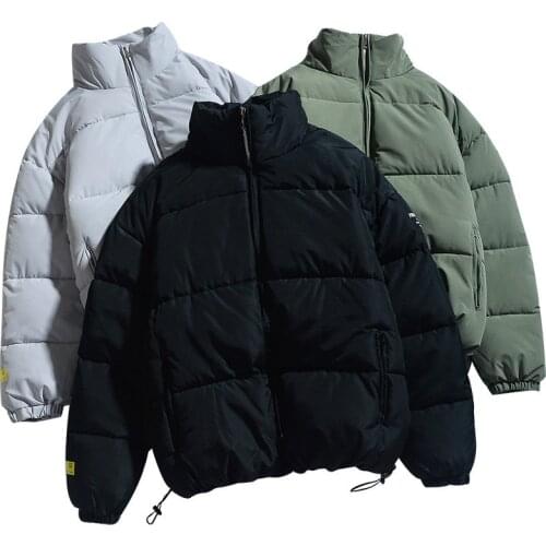 Winter New Men Parkas Male Solid Color Stand Collar Warm Thick Jacket Fashion Casual Bread Clothes