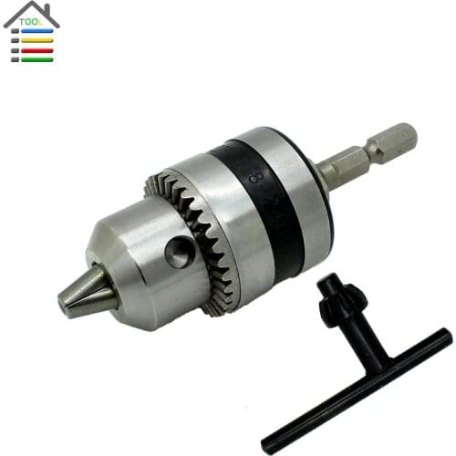 AUTOTOOLHOME Electric Rotary Hammer Drill Chucks power Tool accessories Cap 1.5-10mm Mount 3/8"-24UNF with 1/4" Hex Shank