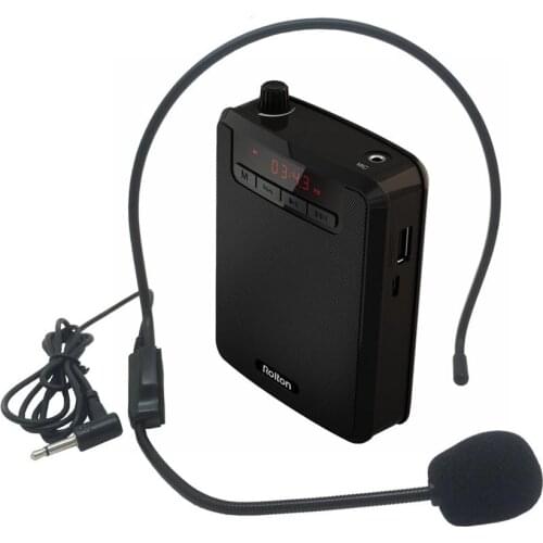 Rolton K300 Portable Voice Amplifier Waist Band Clip with FM TF MP3 Powerbank for Tour Guides, Teachers Teaching Microphone