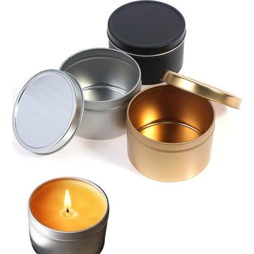 Luxury Candle Jars With Lid Bulk Round Candle Container Tins Empty Storage Box For DIY Salves Skin Care Beauty Samples