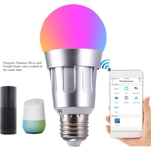 Smart WiFi Light Bulb 7W RGB Magic Light Bulb Lamp Wake-Up Lights Compatible With Alexa And Google Assistant Drop Shipping