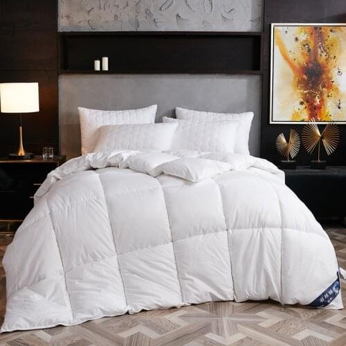 High grade White Goose/Duck Down Comforter Duvet Winter Quilt Blanket Filler with Cotton Cover Twin Full Queen King Size