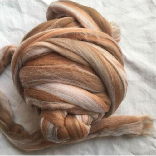 WFPFBEC 70s Australia COMBED 100% WOOL fiber merino diy wool for neddles felting 50g 100g 200g 300g 500g 1000G NO.114