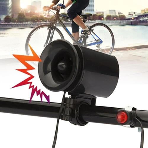 Electronic Bike Night Riding Bicycle Ultra Loud Bell 6 Sound Effects Waterproof Alarm Speaker Safety Bicycle Bell Bike Accessori