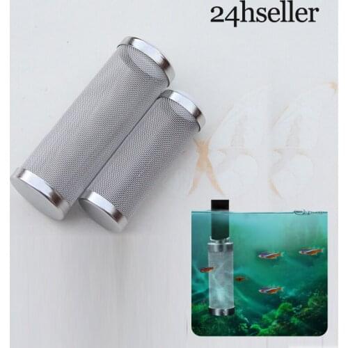 1pcs 12 16mm Shrimp Net Special Shrimp Cylinder Filter Stainless Steel Filter Inflow Inlet Protect M/L Size Aquarium Accessories