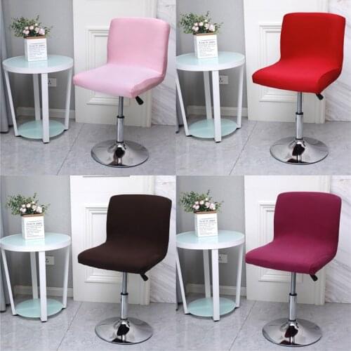 1Pc Soft Stretch Low Back Chair Slipover Spandex Seat Case Bar Stool Chair Cover