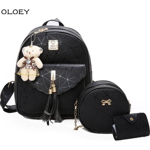 Women Bags 3PCS New Schoolbag Luxury Shoulder Bag Set Waterproof Bagpack Primary Crossbody Bags for Teenage Girls Fashion Bag