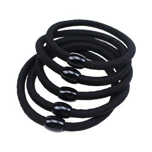 5pcs/set Ultra-Stretch tou sheng Rough Seamless Hair Band Black Rubber Band for Tying Hair Hair Band Durable Hair Headdress