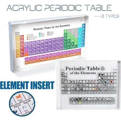 Acrylic Periodic Table Display With Real Elements Children Teaching School Teachers Day Birthday Gifts Acrylic Periodic Table