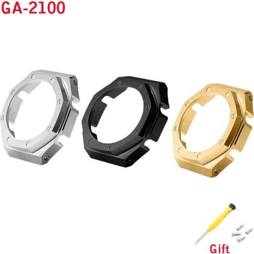 Watch accessories are suitable for Casio GA-2100/2110 watch straps Mens Womens Metal 316 Stainless Steel Stainless Steel Case
