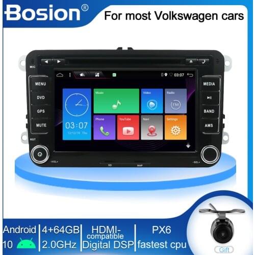 PX6 2din Android 10 Car DVD Player for Volkswagen GOLF 5 6 POLO PASSAT CC TIGUAN TOURAN EOS SHARAN SCIROCCO TRANSPORTER T5 CADDY