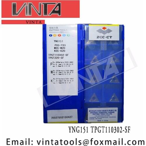 Free shipping high quality 10pcs/lots YNG151 TPGT110302-SF cnc carbide turning inserts
