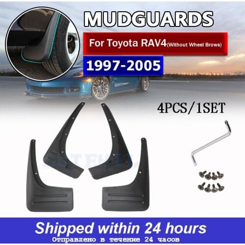 4Pcs Mud Flaps Splash Guards For 1997 model Toyota RAV4 1997- 2005 Front and Rear Mudguards Car Styling Auto Acce