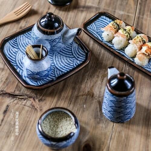 Household kitchen supplies salt shaker/Ceramics seasoning jar olive oil bottle sugar bowl kitchen seasoning tools