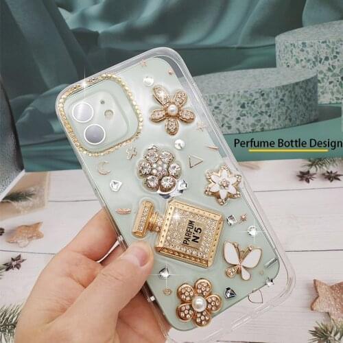 Estuche P30 Pro 3D Perfume Bottle Flower Bee Phone Case For Huawei P30 Lite P 20 30 Mate 40 Pro Plus Bumper Cover Carcasa Etui