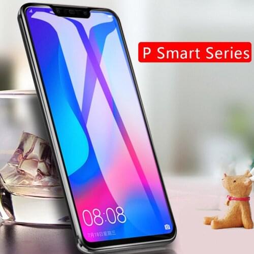 Case On For Huawei P Smart Plus Psmart 2019 Full Cover Tempered Glass Screen Protector Phone Honor P Smar Tremp Safety Film 9h