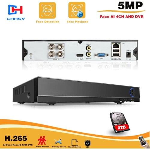 AHD H.265/H.264 DVR Digital Vidoe Record Support Analog CVI TVI AHD IP Camera Support ONVIF CMS XMEYE CCTV AHD 5MP Camera