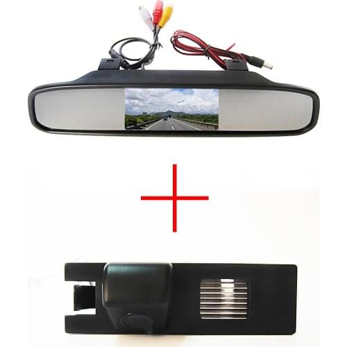 Color Car Rear View Camera for OPEL Astra H/Corsa D/Meriva A/Vectra C/Zafira B,FIAT Grande,with 4.3Inch Rear view Mirror Monitor