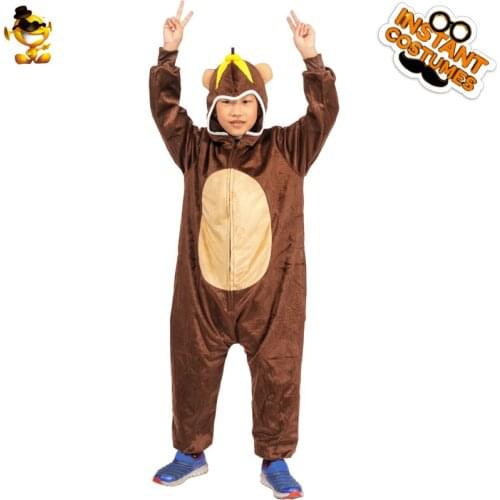 DSPLAY Cute Monkey Costumes New Style Fashionable Monkey Jumpsuit Cosplay for Carnival Halloween Party