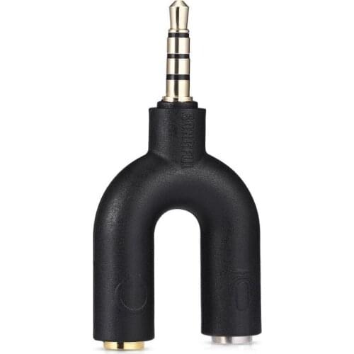Eunaimee 3.5MM Y Stereo Audio Earphones Microphone Splitter Adapter Connector for phone tablet pc