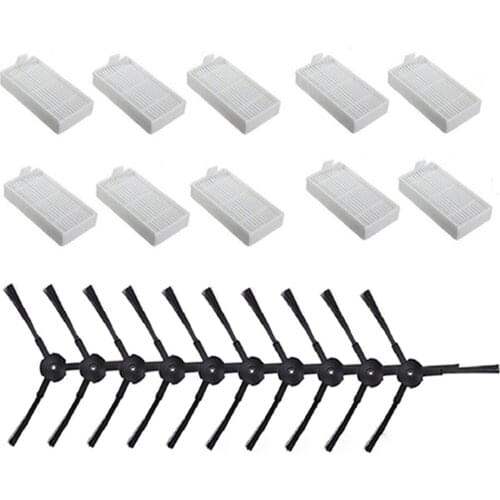 HEPA Filters + Side Brushes for ILIFE V3 V5 V5s V3s V5s pro v50 x5 V3+ Vacuum Cleaner Accessories Replacement Cleaning Parts