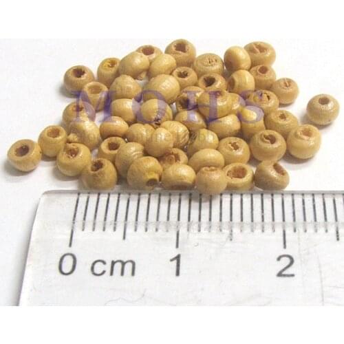 60pcs/pack 2mm 3mm Classical sailing model accessories parts wood bead mast beads longeron pearl