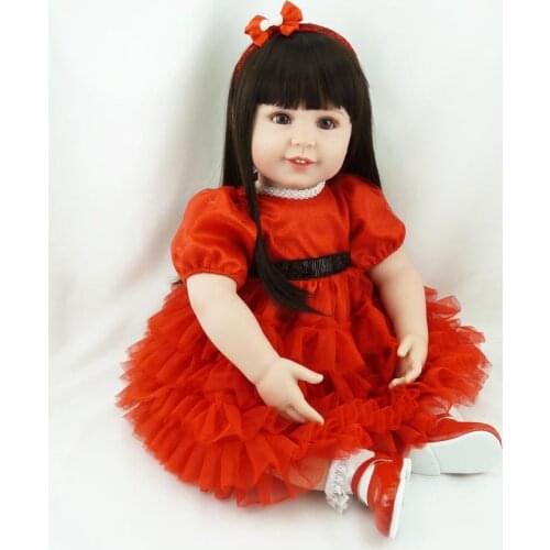 22Inch Reborn Baby Doll Lifelike Soft Silicone Reborn Toys Fashion Gift for Girls Newborn Babies Toys Christmas New Year Present