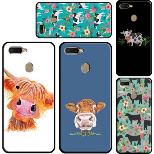 Cute Highland Cow Phone Case For OPPO A91 A15 A5 A9 A53 A31 2020 A5S A3S A1K A52 A72 F5 F7 Reno 2 Z 4 Pro