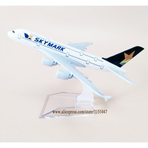 Alloy Metal Air Japan SKY MARK Airlines Airbus 380 A380 Airplane Model Airways Plane Model Diecast Aircraft Kids Gifts 16cm