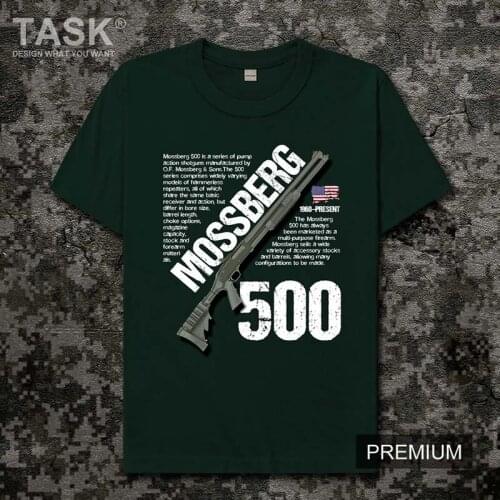 Mossberg 500 Shot Spray gun weapon fans casual Military printing Short sleeve O-Neck t-shirt mens clothes sport half-sleeve tees