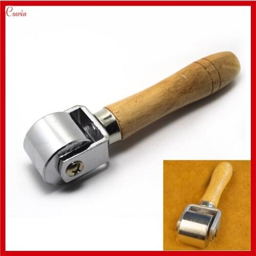 New S Metal Leather Leathercraft Press Roller Leather Stitch Edge Flatten Press Roller Trimmer Edger