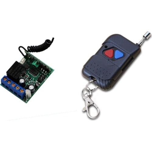 New Door Access Control System DC 12V 1CH RF Wireless Remote Control Switch Receiver and Transmitter with Two Buttons 315/433Mhz