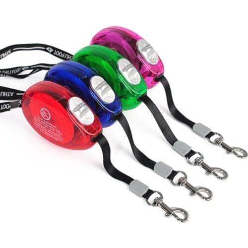 2.5m Durable Dog Leash Automatic Retractable Nylon Dog Cat Lead Extending Puppy Walking Running Lead For Dogs