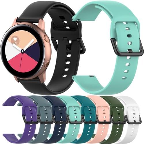 20mm Soft Silicone Straps For Samsung Galaxy Watch Active 1 2 Sports Wrist Band Loop For Samsung Galaxy Watch 3 41mm 42mm S2