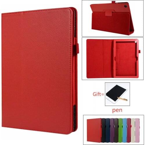 Business Ultra Slim litchi PU leather Case For Huawei M5 lite 10 BAH2-W19/L09/W09 10.1"Tablet Magnetic Flip stand cover + film