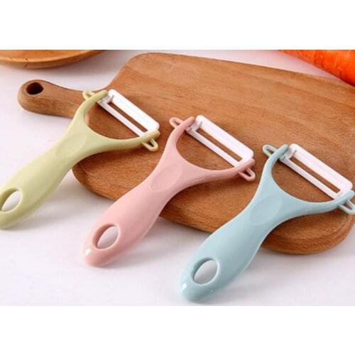 Hot Sale Fruit Vegetable Peeler Kitchen Ceramic Blade Stainless Steel Peelers Creative Ceramic Slicer Kitchen Tools Wholesale