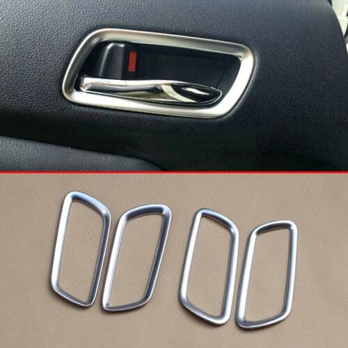Interior Matte Chrome Door Handle Cover Trims For Toyota Prius Prime PHV 2016-2020 Molding