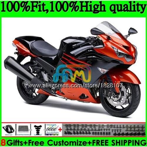 Injection For KAWASAKI ZX 14R ZX14R 06 07 08 09 10 Orange blk 11 21BS.38 ZZR1400 ZX-14R 2006 2007 2008 2009 2010 2011 Fairing