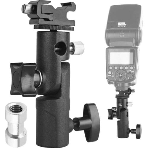 Camera Flash Speedlite Mount,Professional Swivel Light Stand Light Bracket Umbrella Bracket Mount Shoe Holder E Type For Canon