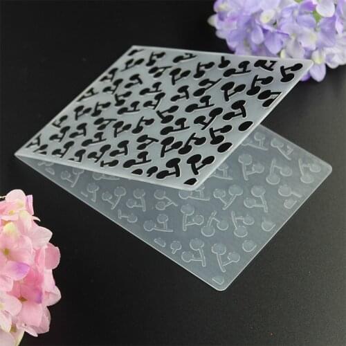 YLEF030 Cherry Plastic Embossing Folder For Scrapbook Stencils DIY Photo Album Cards Making Decoration Template Mold 10.5*14.5cm