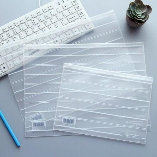 1pcs 1608 A4A5 pull edge storage transparent frosted paper bag bills information storage portfolio