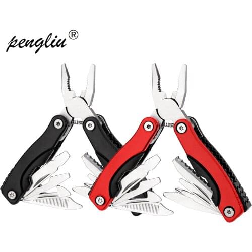 1PC Mini Plier Stainless Steel Multi Portable Plier Hand Tools Plier Screwdriver Tool Kit Combination Outdoor Multitool Bule