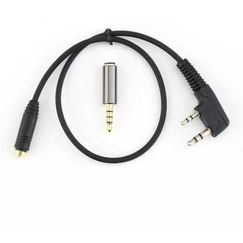 2 Pin K1 To 3.5MM Female Audio Phone Earphone Transfer Cable for Kenwood TYT for Baofeng UV5R 888S Walkie Talkie headset adapter
