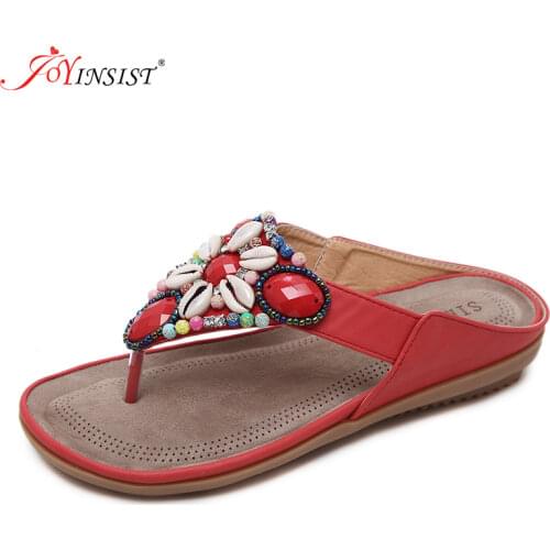 2018 New National Footwear Sandals Beaded Large Sandals Beach Shoes Wholesale