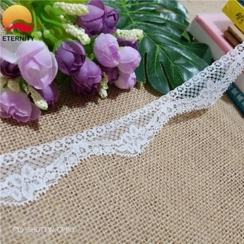 *3.4cm S2325 white stretch lace lace edging underwear lace embroidery decorative African lace fabric