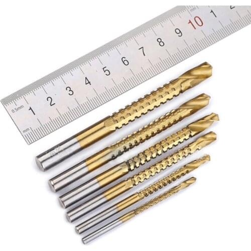 6pcs Woodworking Cutting Cutter Hole Saw Holesaw Wood Metal HSS Ti Drill Bit