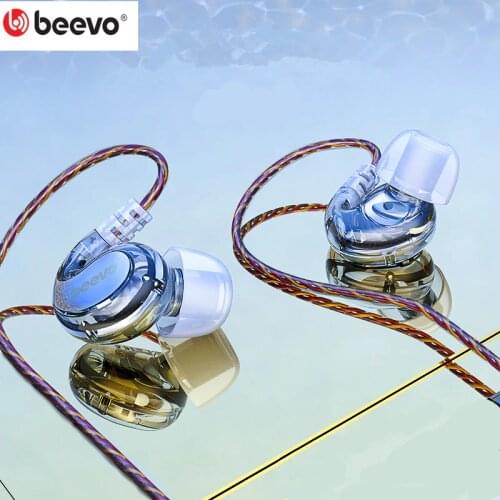 Beevo New In-ear Sport Headphones TruBass Stereo HIFI Earphone Metal 3.5mm with Microphone for iPhone/Mobile Phone Go pro MP4